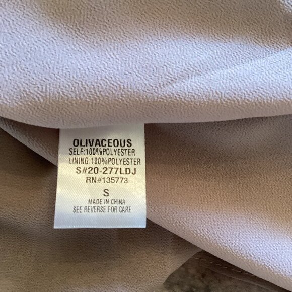 Olivaceous Snakeprint Tiered Smocked Mini Dress Size Small Long Sleeve - Picture 3 of 8